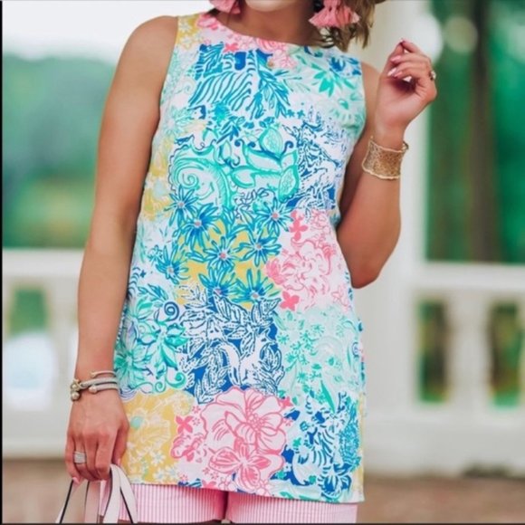 Lilly Pulitzer NEW W/TAGS Donna Top Multi Cheek to Cheek - Picture 9 of 16